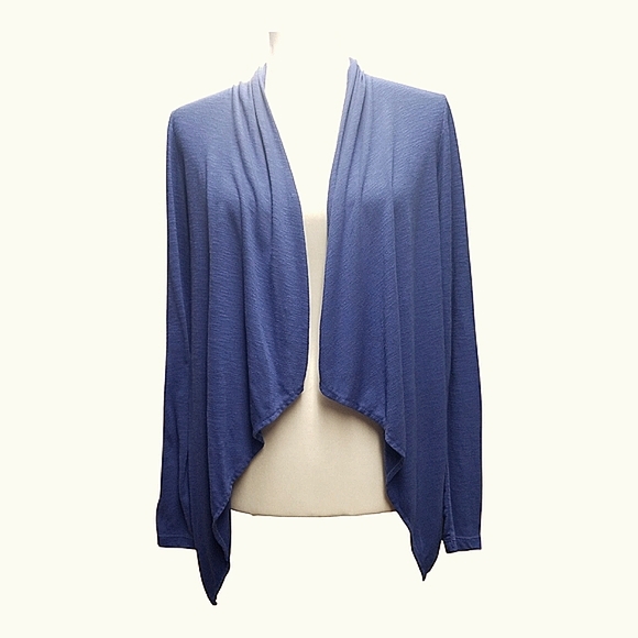 Banana Republic Blue Cardigan Sweater Waterfall Front - Picture 1 of 7